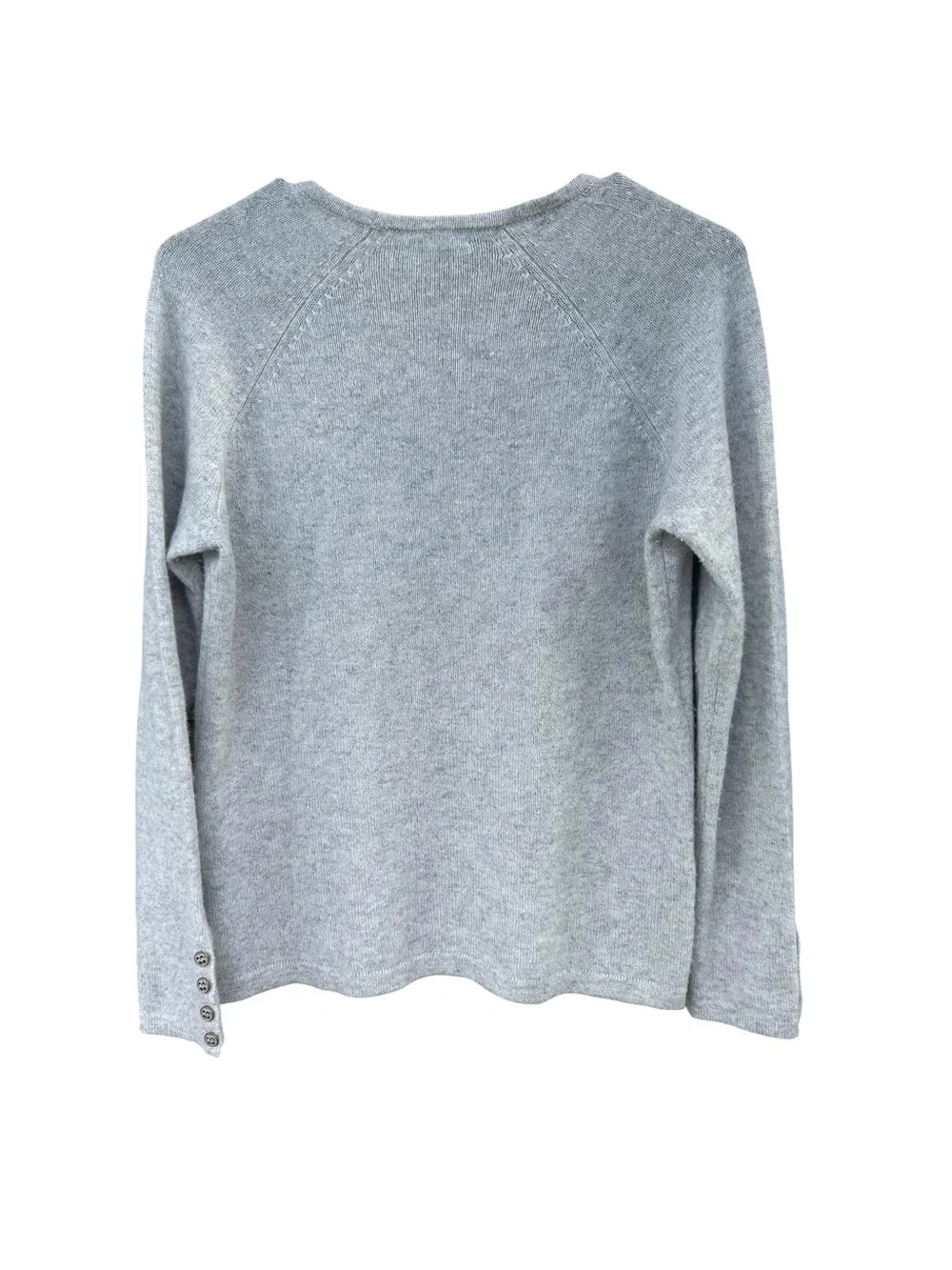 J. McLaughlin Jamey 100% Cashmere Crewneck Sweater - Size Small - Gray - Picture 9 of 12
